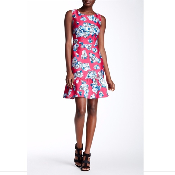 NWT $548 Diane von Furstenberg Topanga Ruffle Hem Wool Blend‎ Dress [SZ 6 ] - Picture 1 of 7